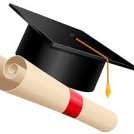 Grad cap and scroll